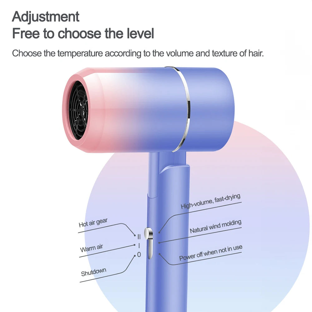 Electric Hair Dryer Foldable Handle Smooth Mini Hair Dryer for Home Appliance Use Personal Care Styling Tools  For Home 800W