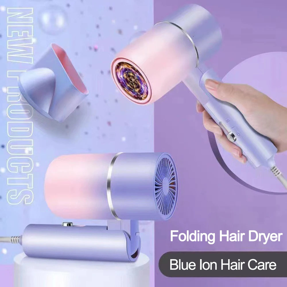 Electric Hair Dryer Foldable Handle Smooth Mini Hair Dryer for Home Appliance Use Personal Care Styling Tools  For Home 800W