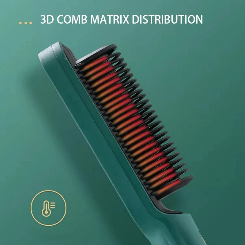 Electric Hot Comb Multifunctional Straight Hair Straightener Comb Negative Ion Anti Scalding Styling Tool Straightening Brush