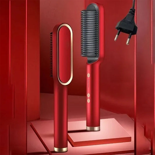 Electric Hot Comb Multifunctional Straight Hair Straightener Comb Negative Ion Anti Scalding Styling Tool Straightening Brush